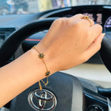 Gold Tone Floral Bracelet