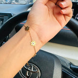 Gold Tone Floral Bracelet