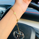 Gold Tone Floral Bracelet