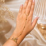 Golden Bow Hand Chain