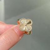 Anti tarnish clover rings
